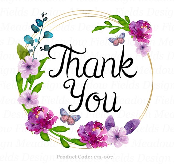 thank you flowers clipart