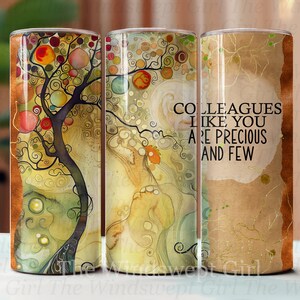 Gobelet 20 oz emballage numérique pour collègues comme vous, sublimation collègue, gobelets sans couture, téléchargements instantanés, arbre