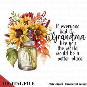 Se tutti avessero una nonna come te il mondo sarebbe un posto migliore png, nonna sublimazione, download immediato, regalo stampabile per la nonna