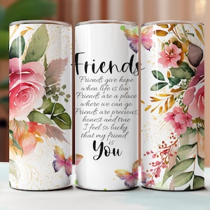 Friends 20oz beker sublimatie wrap, waterglijbaan transfers, naadloze rechte bekers, clipart, ALLEEN DIGITAAL, bloemen beker