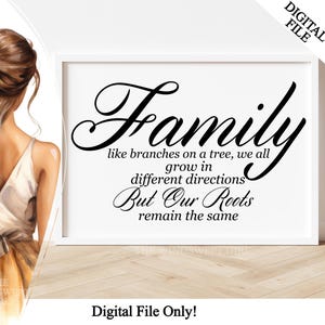 Wie Zweige an einem Baum PNG Datei für Sublimation, Familie Clipart, Sofort Download, Familie Printables, Familie Sublimation, Wand Drucke