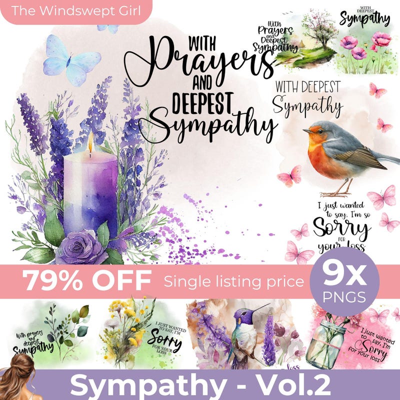 Sympathy Clip Art - Etsy