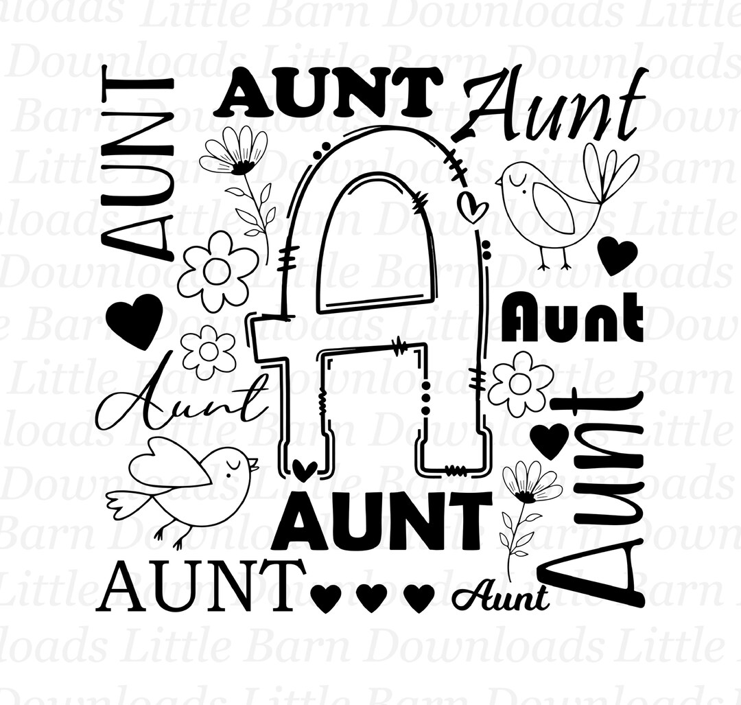 Aunt Clipart Aunt PNG Sublimation Decals Printable Etsy UK