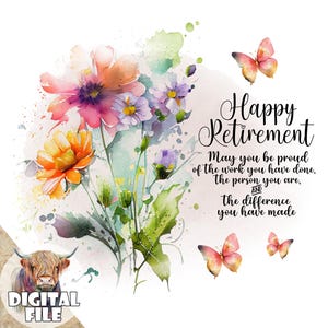 Clipart de feliz jubilación, que comience la diversión, archivo PNG, gráficos de sublimación, descarga instantánea, archivos DIGITALES, flores de pradera, imprimibles