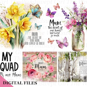 Imágenes prediseñadas de mamá, sublimación del día de la madre, diseños PNG de mamá, árbol genealógico, descarga instantánea, decoración de pared, uso comercial, vasos de mamá - BZ004