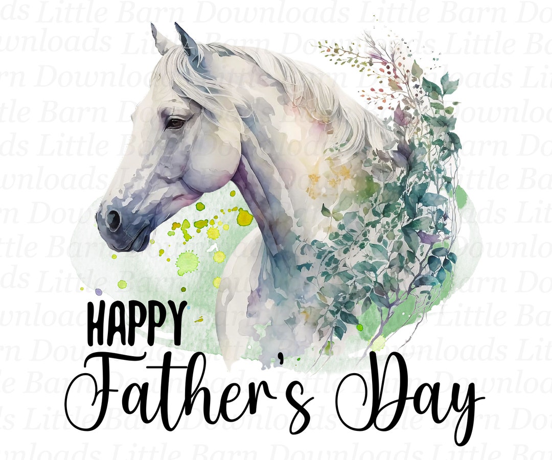 Happy Father's Day Clipart, Horse PNG, Digital Download, Sublimation ...