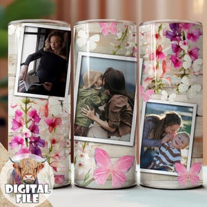 Muttertag Sublimationsbecher Design im PNG-Format Fügen Sie eigene Bilder, Fotobecher, Sofortdownload, Muttertagsgeschenk, Fotovorlage hinzu