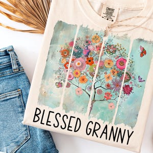 Clipart grand-mère bénie pour sublimation, sublimation de chemise grand-mère, clipart grand-mère, fichier png, téléchargement immédiat, imprimables grand-mère, boho