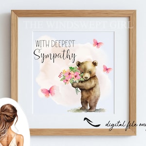 Avec nos plus sincères condoléances PNG, téléchargement immédiat, sublimation graphique, clipart