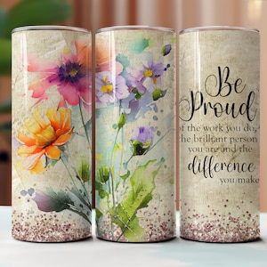 Clipart Soyez fier du travail que vous faites, emballage numérique pour gobelet 20 oz, PNGS à la retraite, transfert par sublimation, gobelets sans couture, appréciation des employés