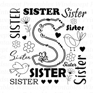 Sister PNG Sublimation Files, Sister Clipart, Instant Downloads, Sister ...