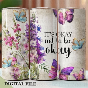 Copo fino de 20 oz com design de sublimação, embalagem sem costura para copo fino, download instantâneo, presentes para impressão, floral