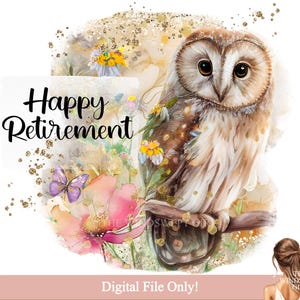 Clipart heureuse retraite au Format PNG pour sublimation, cadeau de retraite imprimable, collègue prenant sa retraite, impression murale à la retraite, téléchargement immédiat