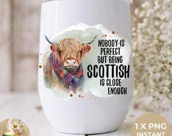 Scottish Highland Cow Print: Funny Scotland PNG File, Sublimation (Digital Download) - BZ115