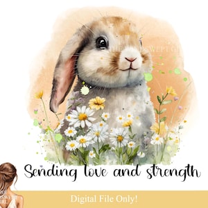 Envoi d'amour et de force au format PNG pour sublimation, téléchargement numérique instantané, clipart de sympathie, câlin à imprimer, je pense à vous
