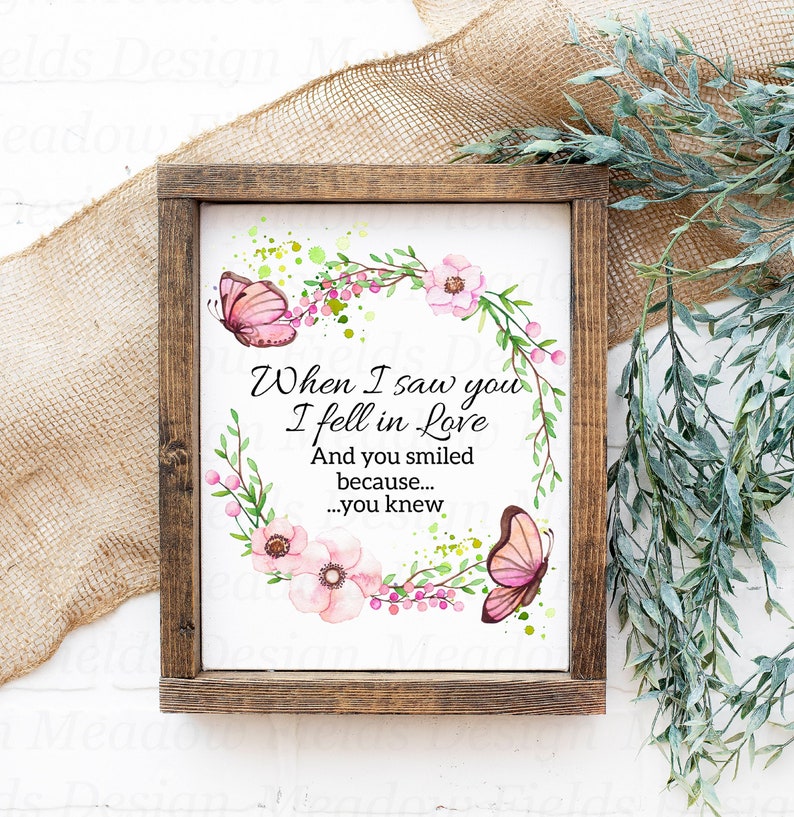 When I saw you I fell in love png I love you png anniversary | Etsy