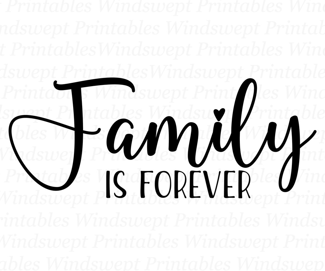 Family is Forever Clipart, Family PNG, Instant Digital Download, Family ...
