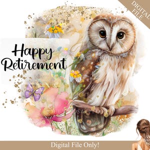 Happy Retirement Clipart in PNG Format for Sublimation, Printable Retirement Gift, Coworker Retiring, Retired Wall Print, Instant Download