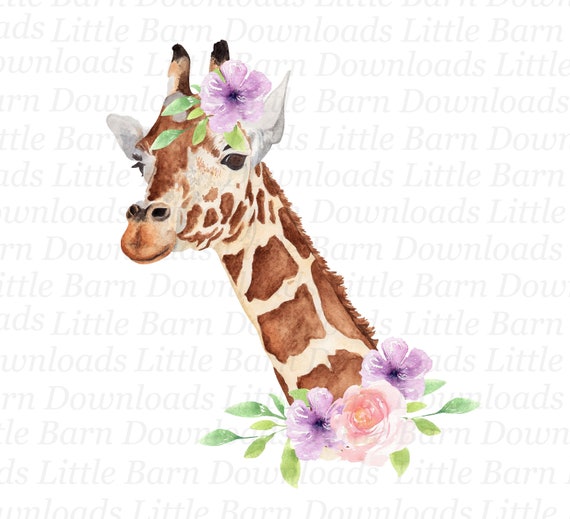 Giraffe With Flowers Png, Floral Giraffe Clipart, I Love Giraffes Gift,  Sublimation Graphics, Waterslide Transfers, T Shirt Designs, Pretty - Etsy