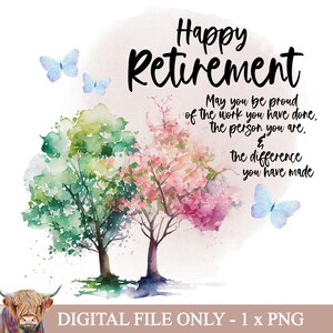 Clipart Bonne retraite, Soyez fier du travail que vous avez fait PNG, Sublimation graphiques, décalcomanies pour toboggan aquatique, décalcomanies, idées cadeaux à imprimer