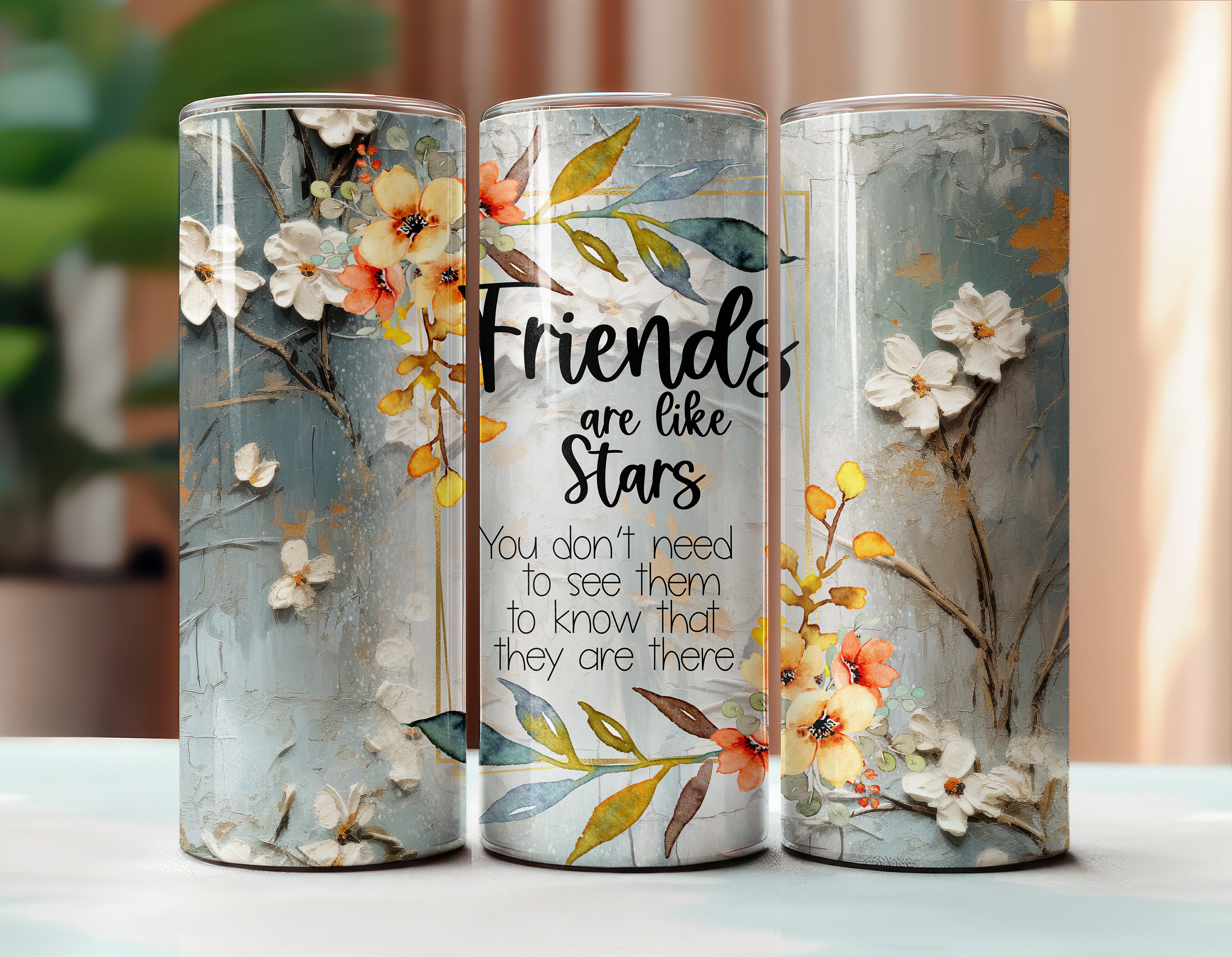 Friends Are Like Stars 20oz Tumbler Sublimation Design (Digital Download)