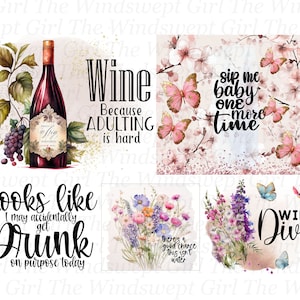 Wein Bundle PNG, Weinliebhaber, Wein Zitate, Wein Aufkleber, Wein Sublimation, Wein Wasserfolie, Wein Clipart, druckbare Aufkleber - BZ005