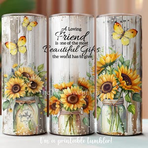Friends Tumbler PNG, 20 Unzen Tumbler Digital Wrap, Sublimationsgrafiken, Wasserschiebetransfers, nahtlose Tumbler, Clipart, ein liebevoller Freund