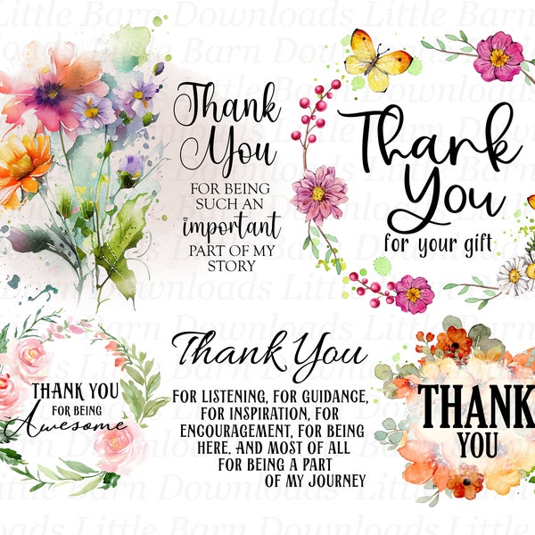 Thank You Clipart, Thank You For Being Awesome, PNG Bundle, Sublimation File, Printable, Instant Download, Digital Files, Part of My Journey