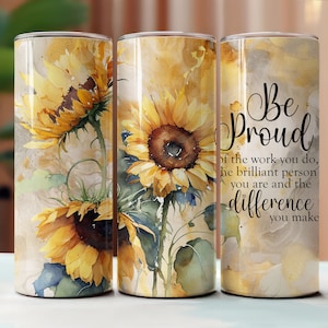 Gobelet d'emballage numérique 20 oz Soyez fier du travail que vous faites, PNG à la retraite, transfert par sublimation, gobelets sans couture, appréciation des employés