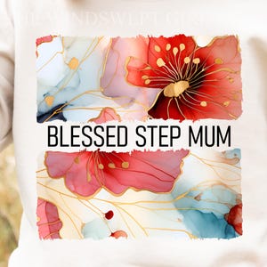 Gezegende stiefmoeder clipart voor sublimatie, stiefmoeder shirt sublimatie, stiefmoeder clipart, png-bestand, instant download, moeder printables