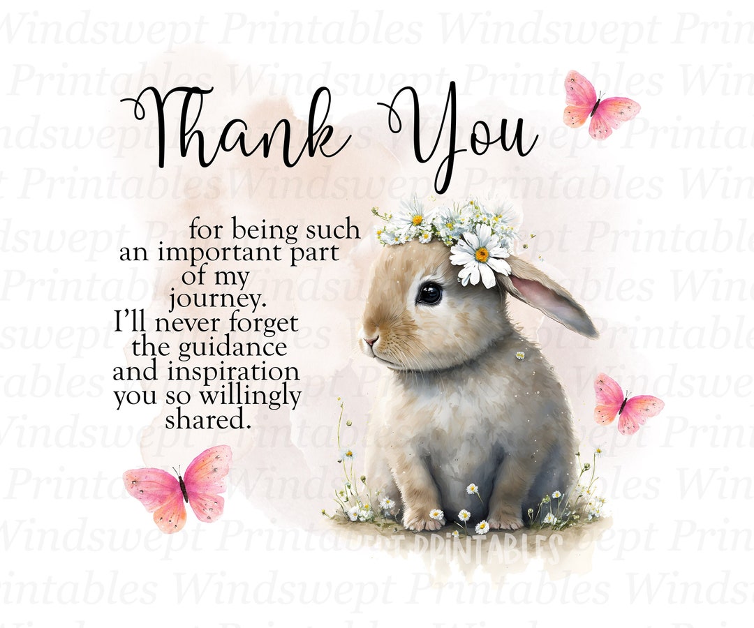 Thank You for Being Part of My Journey PNG, Thank You Clipart, Instant ...