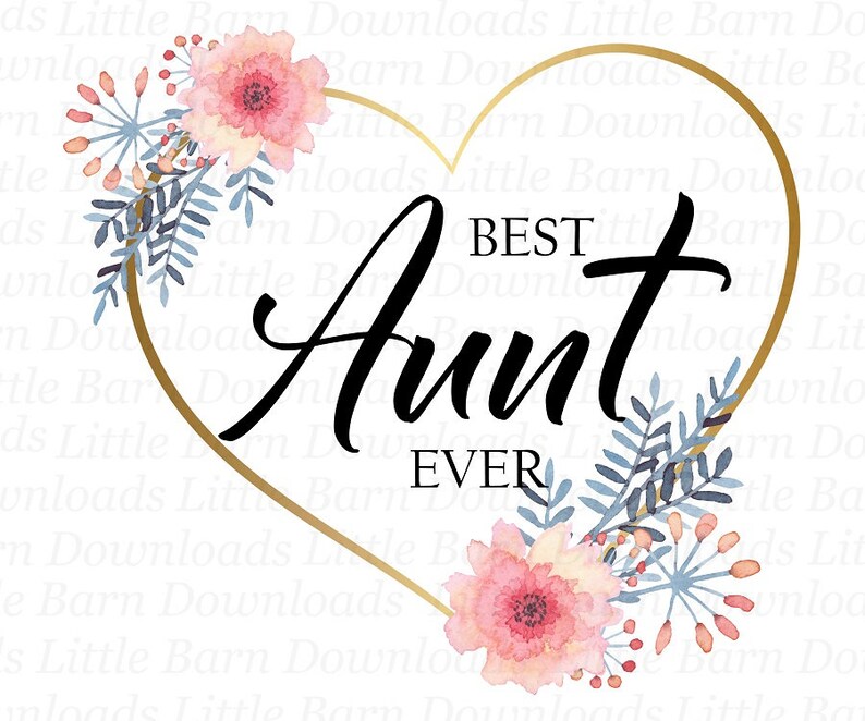 Aunt Clipart Aunt Sublimation Printable Waterslides Digital Etsy UK