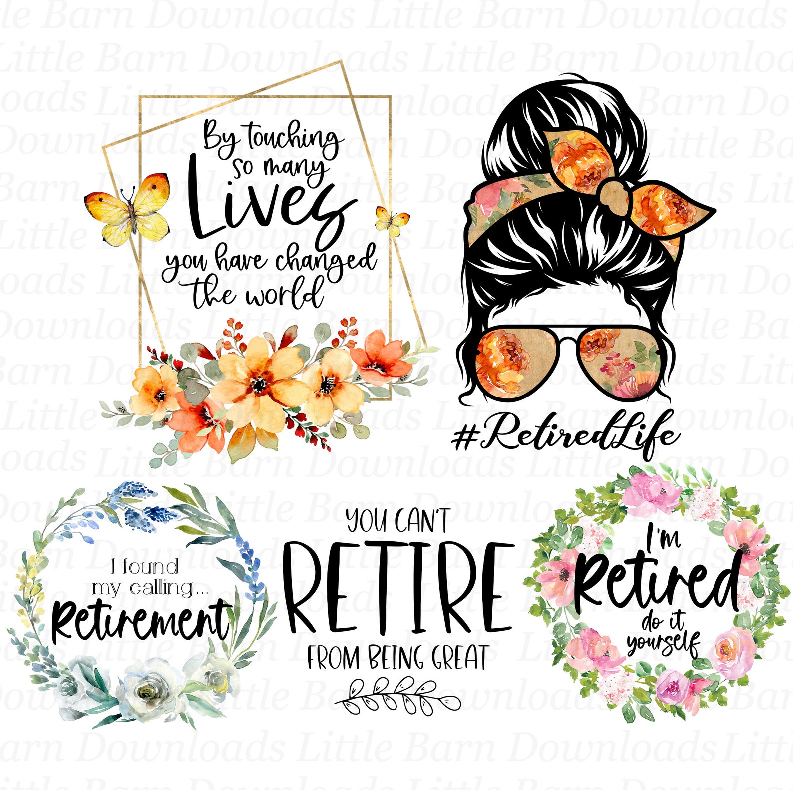 Retirement PNG Bundle Retirement Clipart I'm Retired Etsy
