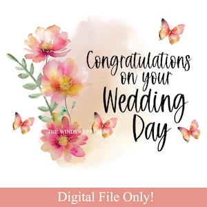 Congratulations on Your Wedding Day Clipart, Getting Married pngs, Printable Wedding Gift, Mr & Mrs Sublimation Graphics, Instant Download