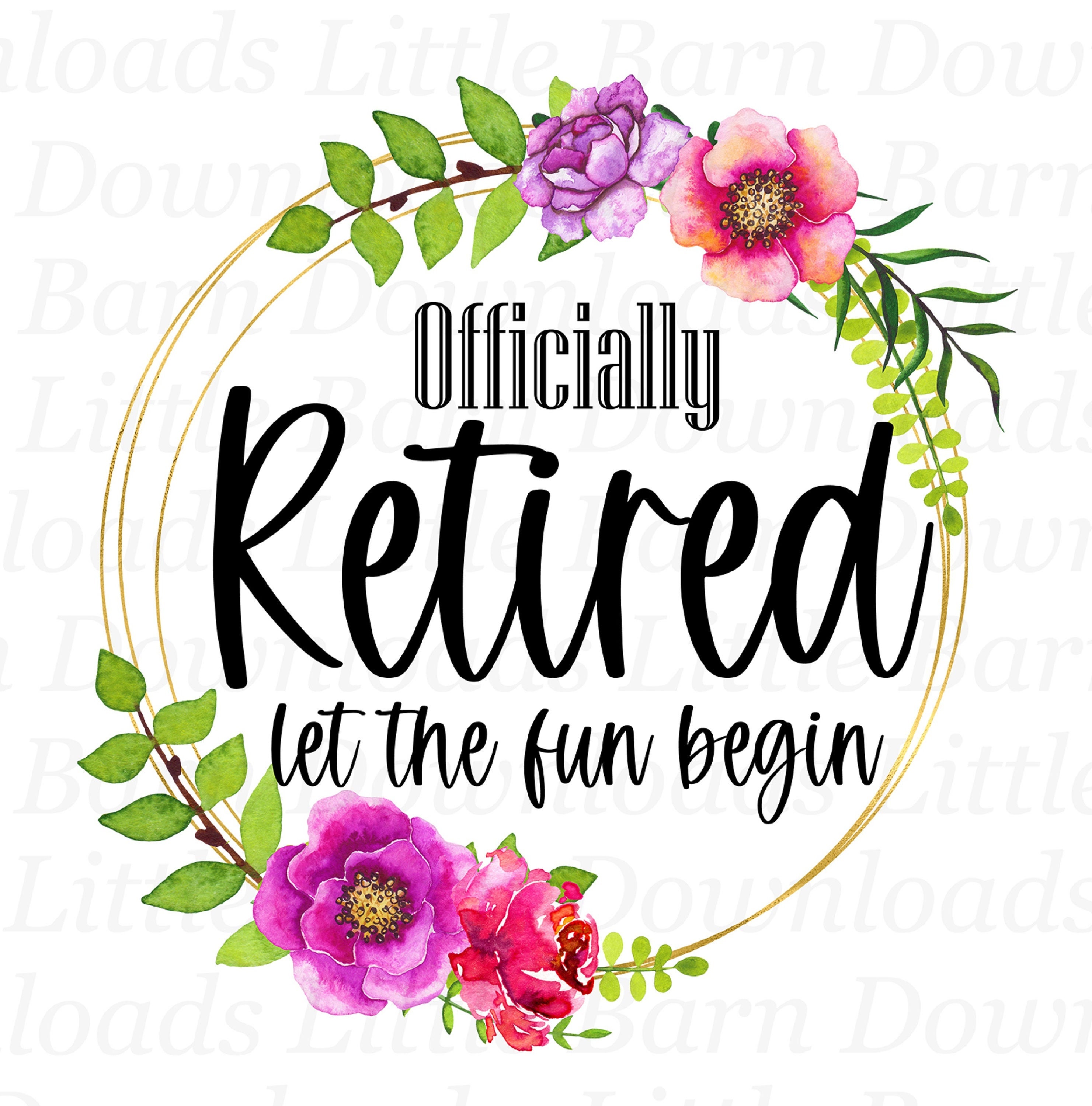 Retirement Clipart Retired PNG Sublimation Designs Etsy