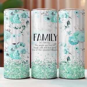 Definizione di famiglia Tumbler, Tumbler sottile da 20 once, Design del tumbler senza cuciture, Download di sublimazione, File DIGITALE, Tumbler da 20 once per la famiglia