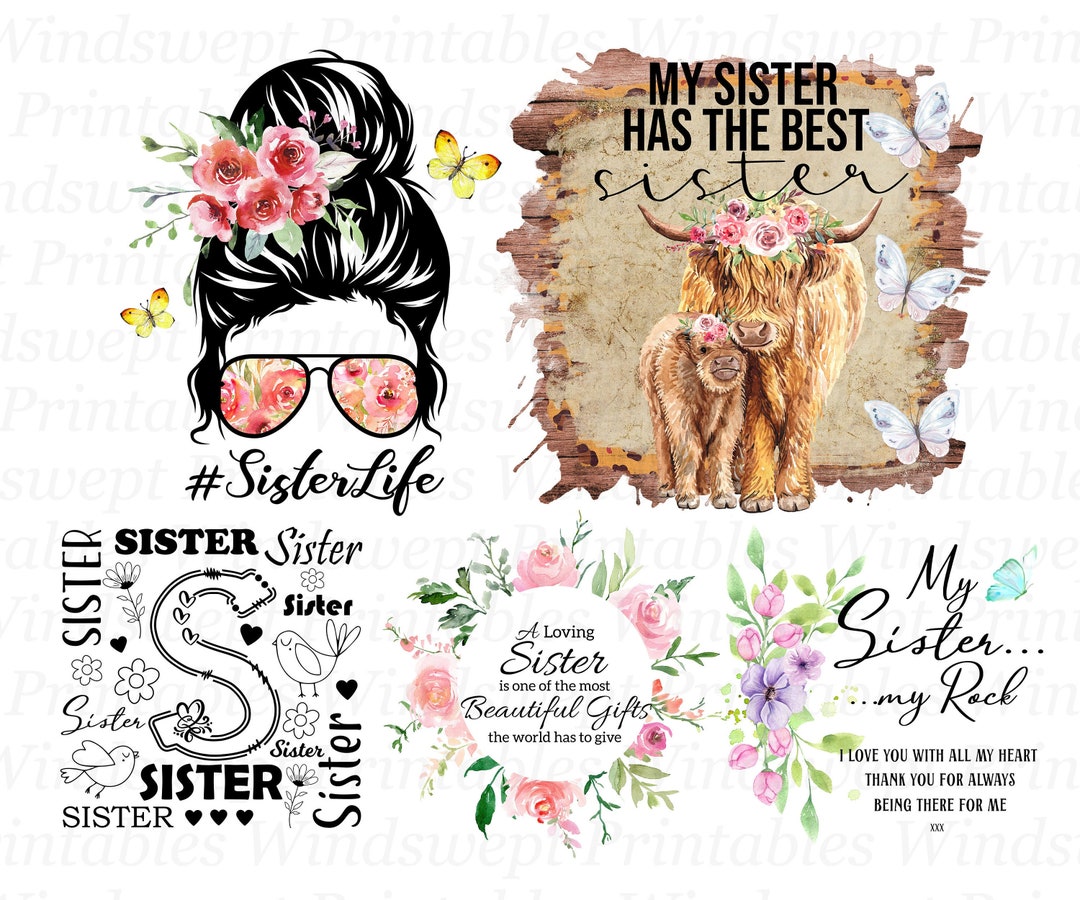 Sister PNG Sublimation Files, Sister Clipart, Instant Downloads, Sister ...