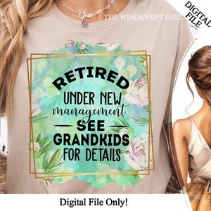 Retraité sous une nouvelle direction fichier PNG pour sublimation, clipart retraite, vous êtes à la retraite, téléchargement immédiat, imprimables retraite, chemise