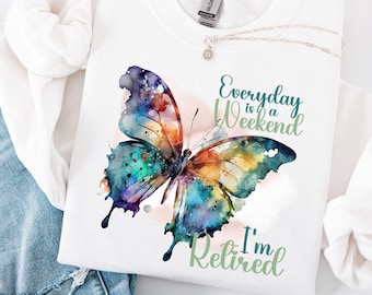 Retirement Clipart: Everyday is a Weekend Clipart, PNG for Sublimation (PRINTABLE) - BZ159