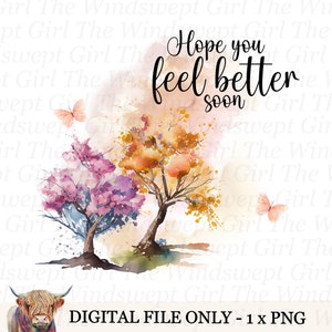 Espero que você se sinta melhor logo Design DIGITAL, clipart para se sentir melhor, imprimíveis para melhorar logo, sublimação para melhorar, downloads instantâneos