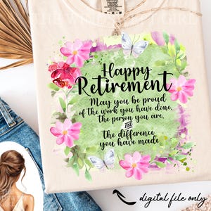 Clipart heureuse retraite au Format PNG pour sublimation, soyez fier du travail que vous avez fait, téléchargement immédiat, retraite PNG, cadeaux de retraite