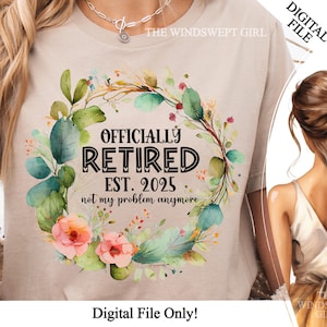 Clipart retraite 2025 au Format PNG pour sublimation, téléchargement immédiat, cadeau de retraite imprimable, collègue à la retraite, impression murale de retraite