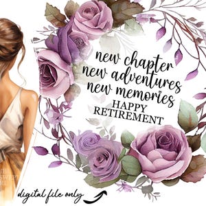 Bonne retraite des cliparts pour sublimation et impression, téléchargement immédiat, produits à imprimer pour la retraite, fichier PNG, modèles numériques, nouveau chapitre