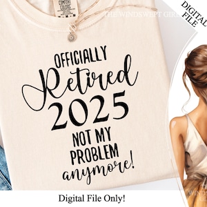 Clipart heureuse retraite au Format PNG pour sublimation, fichier PNG officiellement retraité 2025, téléchargement immédiat, cadeau de retraite imprimable