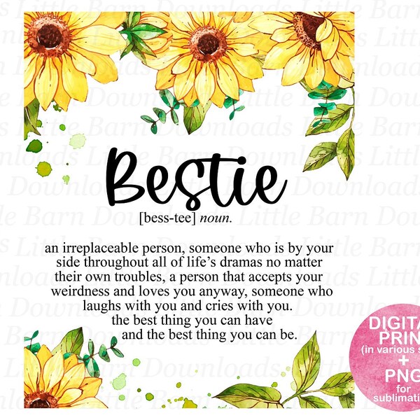 Bestie Definition Png - Etsy