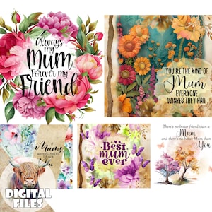 Clipart moeder: sublimatiebundel moeder, png-bestand voor moeder, afdrukbare stickers, Moederdagcadeau, commercieel gebruik, bekers moeder, instant download - BZ004