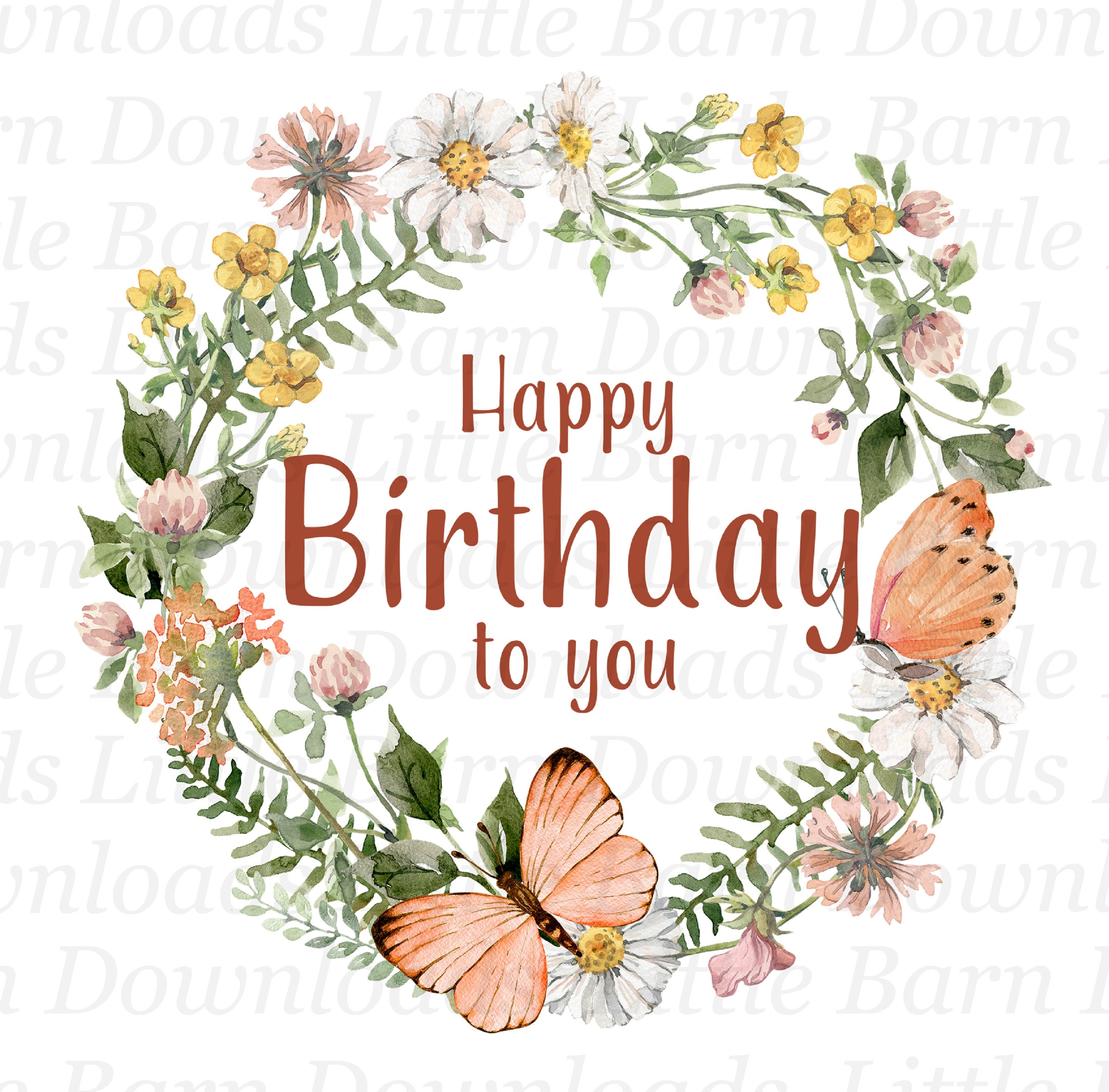 Happy Birthday Clip Art Flowers