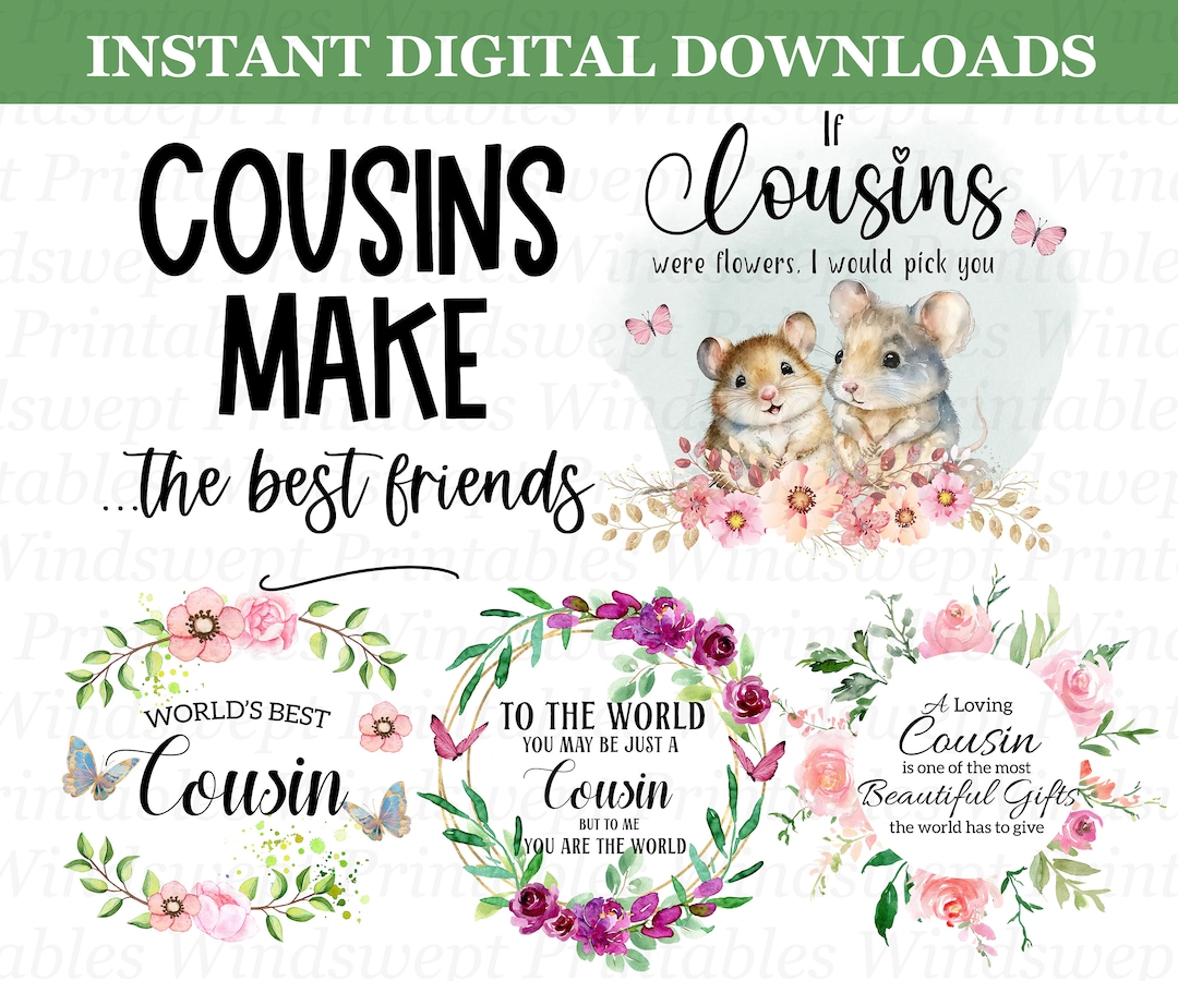 Best Ever Cousin Clipart, Cousin PNG Files, PNG Bundle, Sublimation Graphics, Waterslide ...