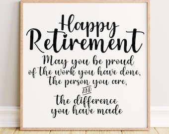 Happy Retirement Clipart: Be Proud PNG File for Sublimation (PRINTABLE) - BZ159