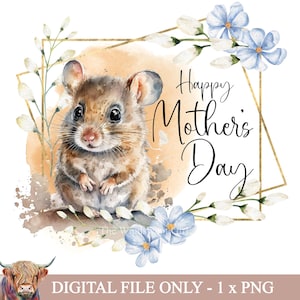 Clipart del Día de la Madre para sublimación, descarga instantánea, imprimibles del Día de la Madre, regalo imprimible para mamá, archivo PNG de mamá, ratón, ratones